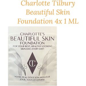 Charlotte Tilbury Beautiful Skin Foundation Samples (4 x 1ml) Shade 7 Warm Charlotte Tilbury Beautiful Skin Foundation Samples (4 x 1ml) Shade 7 Warm