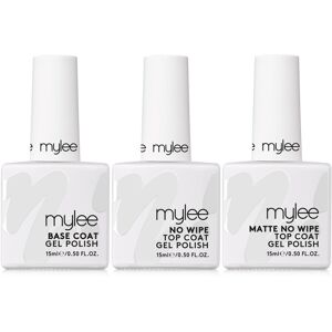 MYGEL by Mylee Nail Gel Polish Trio Set - Matte & No Wipe Top Coats + Base Coat, MYGEL by Mylee Nail Gel Polish Trio Set - Matte & No Wipe Top Coats + Base Coat,