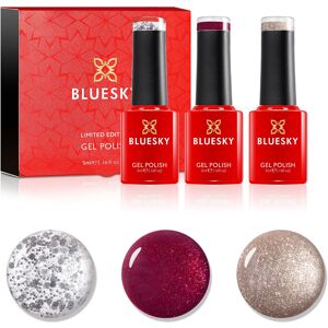 Bluesky Gel Nail Polish Christmas Set, Glitter Gel Polish - Heart Queen, Golden Star, Si Bluesky Gel Nail Polish Christmas Set, Glitter Gel Polish - Heart Queen, Golden Star, Si
