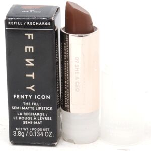 (09 She a CEO) Fenty Beauty Fenty Icon The Fill Semi Matte Lipstick 0.134oz/3.8 (09 She a CEO) Fenty Beauty Fenty Icon The Fill Semi Matte Lipstick 0.134oz/3.8