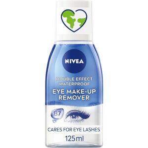 NIVEA Double Effect Waterproof Eye Make-Up Remover (125 ml), Daily Use Face Clea NIVEA Double Effect Waterproof Eye Make-Up Remover (125 ml), Daily Use Face Clea