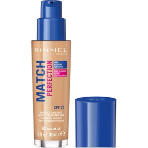 Rimmel Match Perfection Foundation, SPF 20, 082 Fair Beige, 30 ml Rimmel Match Perfection Foundation, SPF 20, 082 Fair Beige, 30 ml