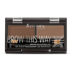 Rimmel Brow This Way Sculpting Kit, Medium Brown, Powder 004 Ounce, Wax 003 Ounc Rimmel Brow This Way Sculpting Kit, Medium Brown, Powder 004 Ounce, Wax 003 Ounc