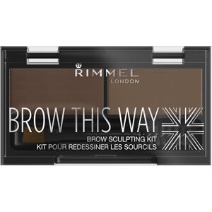 Rimmel London Brow This Way Eyebrow Powder Sculpting Kit, 2.4g Rimmel London Brow This Way Eyebrow Powder Sculpting Kit, 2.4g