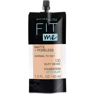Maybelline New York Fit Me Matte + Poreless Liquid Foundation Pouch Format 130 Maybelline New York Fit Me Matte + Poreless Liquid Foundation Pouch Format 130