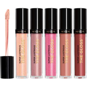REVLON Lip Gloss Set Super Lustrous 5 Piece Gift Set Non-Sticky High Shine C REVLON Lip Gloss Set Super Lustrous 5 Piece Gift Set Non-Sticky High Shine C
