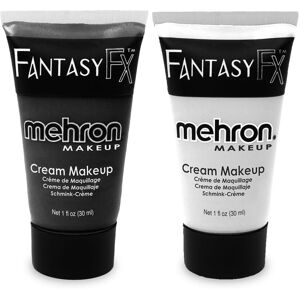 Mehron Makeup Fantasy F/X Water Based Face & Body Paint Black and White Face Pai Mehron Makeup Fantasy F/X Water Based Face & Body Paint Black and White Face Pai