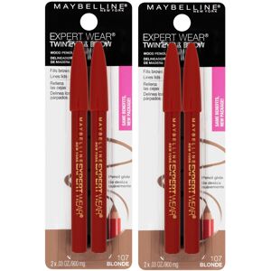 Maybelline New York Expert Wear Twin Brow & Eye Pencils Makeup Blonde 2 Count Maybelline New York Expert Wear Twin Brow & Eye Pencils Makeup Blonde 2 Count