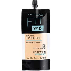 Maybelline New York Fit Me Matte + Poreless Liquid Foundation Pouch Format 125 Maybelline New York Fit Me Matte + Poreless Liquid Foundation Pouch Format 125