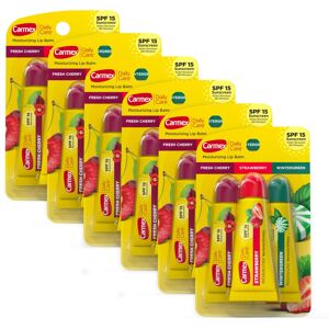 Carmex Daily Care Moisturizing Lip Balm Tubes with SPF, Fresh Cherry, Strawberry Carmex Daily Care Moisturizing Lip Balm Tubes with SPF, Fresh Cherry, Strawberry