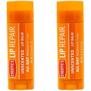 O'Keeffe's Unscented Lip Repair Lip Balm for Dry Cracked Lips Stick Pack of 2 cl O'Keeffe's Unscented Lip Repair Lip Balm for Dry Cracked Lips Stick Pack of 2 cl