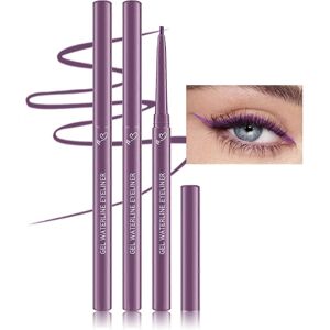 Unbranded (2pcs Purple) Gel Eyeliner Pencil, 2Pcs Super Soft and Smooth Waterline Eyeliner Unbranded (2pcs Purple) Gel Eyeliner Pencil, 2Pcs Super Soft and Smooth Waterline Eyeliner