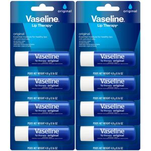 Vaseline Lip Therapy Original 8Pack Moisturizing Lip Balm for Very Dry Lips 016 Vaseline Lip Therapy Original 8Pack Moisturizing Lip Balm for Very Dry Lips 016