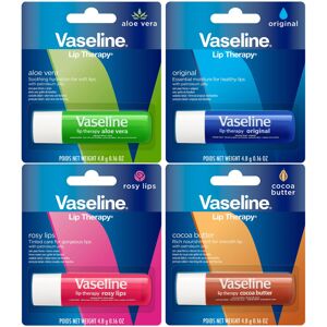 Vaseline Lip Therapy Variety 4Pack Moisturizing Lip Balm with Vitamin E 016 Oz E Vaseline Lip Therapy Variety 4Pack Moisturizing Lip Balm with Vitamin E 016 Oz E
