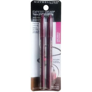 Maybelline Expert Eyes Twin Brow & Eye Pencils Medium Brown .06 Oz Maybelline Expert Eyes Twin Brow & Eye Pencils Medium Brown .06 Oz