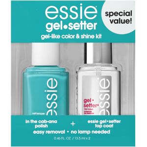 Essie Gel Setter Nail Polish Kit Aqua Blue Nail Polish + Top Coat In-The-Caban Essie Gel Setter Nail Polish Kit Aqua Blue Nail Polish + Top Coat In-The-Caban