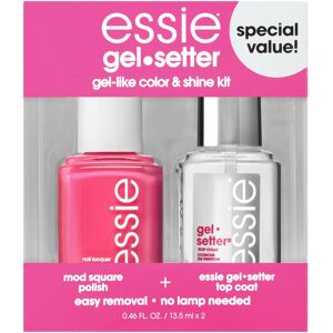 Essie Gel Couture Nail Polish Kit Hot Pink Nail Polish + Top Coat Mod Squad 0 Essie Gel Couture Nail Polish Kit Hot Pink Nail Polish + Top Coat Mod Squad 0