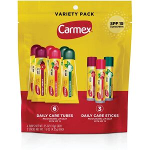 Carmex Daily Care Moisturizing Lip Balm Pack SPF 15 Multi-Flavor Lip Care Vari Carmex Daily Care Moisturizing Lip Balm Pack SPF 15 Multi-Flavor Lip Care Vari