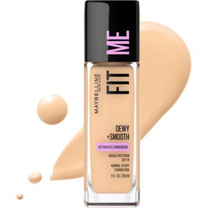 Maybelline Fit Me Dewy + Smooth Liquid Foundation Makeup Light Beige 1 Count ( Maybelline Fit Me Dewy + Smooth Liquid Foundation Makeup Light Beige 1 Count (