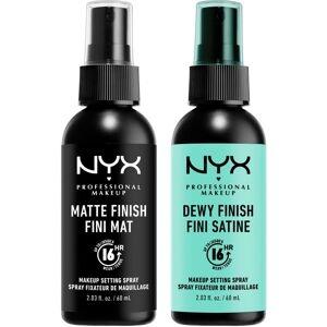NYX PROFESSIONAL MAKEUP Makeup Setting Spray Matte + Dewy Finish ( Pack Of 2) NYX PROFESSIONAL MAKEUP Makeup Setting Spray Matte + Dewy Finish ( Pack Of 2)