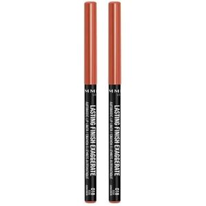 Rimmel London Lasting Finish Exaggerate Lip Liners, 018 Rose Addiction, 4g (Pack Rimmel London Lasting Finish Exaggerate Lip Liners, 018 Rose Addiction, 4g (Pack