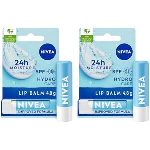 NIVEA Lip Balm Hydro Care SPF 15 (4.8g) - Pack of 2 NIVEA Lip Balm Hydro Care SPF 15 (4.8g) - Pack of 2