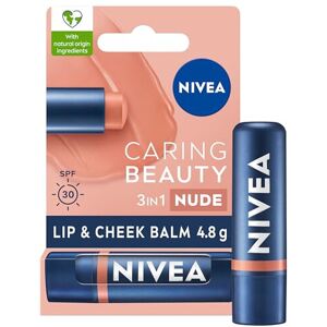 NIVEA Caring Beauty Nude Lip Balm SPF30 (4.8g), 3-in-1 Buttery Lip and Cheek Tin NIVEA Caring Beauty Nude Lip Balm SPF30 (4.8g), 3-in-1 Buttery Lip and Cheek Tin