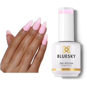 BLUESKY Light Pink Nail Polish- Clear Glitter Milky Pink Soak Off Gel Polish Veg BLUESKY Light Pink Nail Polish- Clear Glitter Milky Pink Soak Off Gel Polish Veg