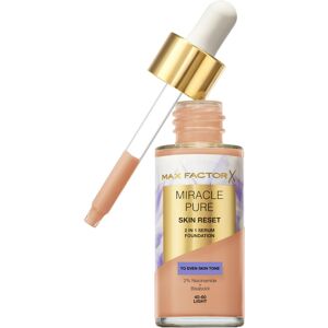 Max Factor Miracle Pure Skin Reset Serum Foundation 40-60 Light, 2-in-1 Serum Fo Max Factor Miracle Pure Skin Reset Serum Foundation 40-60 Light, 2-in-1 Serum Fo