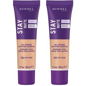 Rimmel Stay Matte Liquid Foundation Soft Beige 1 Fl Oz Pack of 2 Rimmel Stay Matte Liquid Foundation Soft Beige 1 Fl Oz Pack of 2
