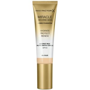 ( 01 Fair ) Max Factor Miracle Second Skin Hydrating Foundation ( 01 Fair ) Max Factor Miracle Second Skin Hydrating Foundation
