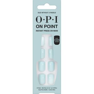 OPI On Point Suzi Without a Paddle Short Round Light Pastel Blue Press On Nail OPI On Point Suzi Without a Paddle Short Round Light Pastel Blue Press On Nail