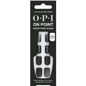 OPI On Point Little Black Onyx Dress Short Round Black Accent Glitter Nail Art OPI On Point Little Black Onyx Dress Short Round Black Accent Glitter Nail Art