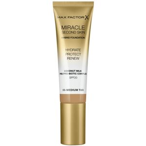 Max Factor Miracle Second Skin Hydrating Foundation, Medium Tan - 30 ml Max Factor Miracle Second Skin Hydrating Foundation, Medium Tan - 30 ml