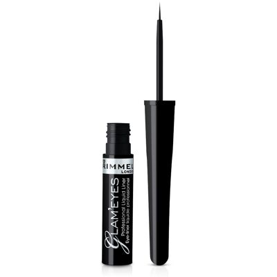 Rimmel - Glam'eyes Professional Liquid Eye Liner - Black - Glamour - Eyeliner Rimmel - Glam'eyes Professional Liquid Eye Liner - Black - Glamour - Eyeliner