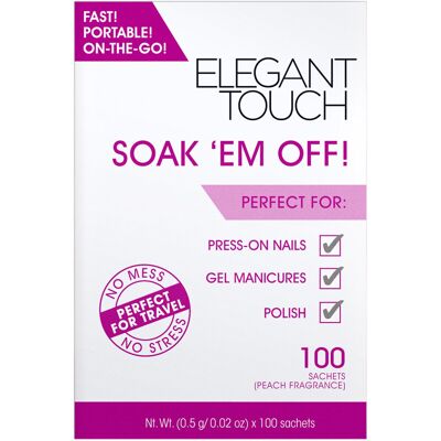 Elegant Touch Nail Decoration Kit, Soak Em Off - Pack of 100 Elegant Touch Nail Decoration Kit, Soak Em Off - Pack of 100