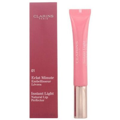 Clarins Lip Balm Instant Light Natural Lip Perfector 01 Rose Shimmer Clarins Lip Balm Instant Light Natural Lip Perfector 01 Rose Shimmer