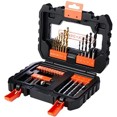 Black & Decker A7233-XJ 31 Piece Drill Set - Black - Drill Set Black & Decker A7233-XJ 31 Piece Drill Set - Black - Drill Set