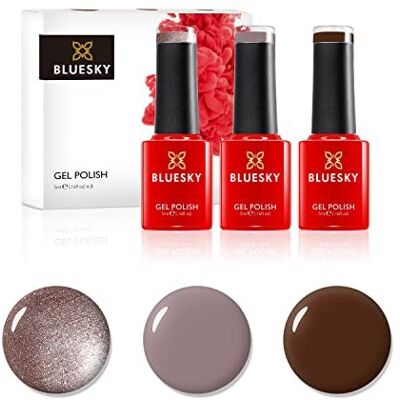 Bluesky - Gel Nail Polish Set - 3 x 5 ml - Nail Polish Set Bluesky - Gel Nail Polish Set - 3 x 5 ml - Nail Polish Set