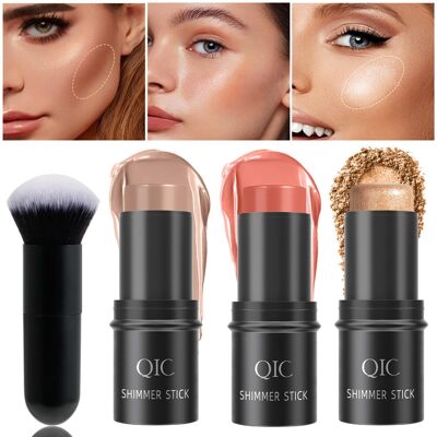 DENESTUP - Contour Sticks Set - Cream - 3-Piece - Contour Kit DENESTUP - Contour Sticks Set - Cream - 3-Piece - Contour Kit