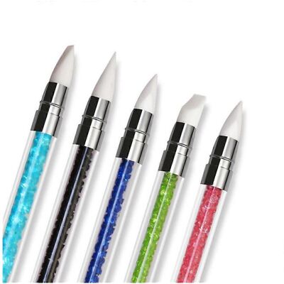 Unbranded Dual-tip silicone pen for nail art, versatile for spots, powder and tips, DIY na Unbranded Dual-tip silicone pen for nail art, versatile for spots, powder and tips, DIY na