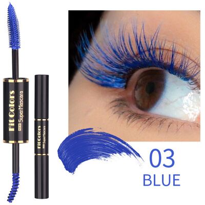 GOPatriot Memory (03# BLUE) Dual Side 4D Silk Fiber Eyelash Mascara Waterproof Eyelash Fluffy Vol GOPatriot Memory (03# BLUE) Dual Side 4D Silk Fiber Eyelash Mascara Waterproof Eyelash Fluffy Vol