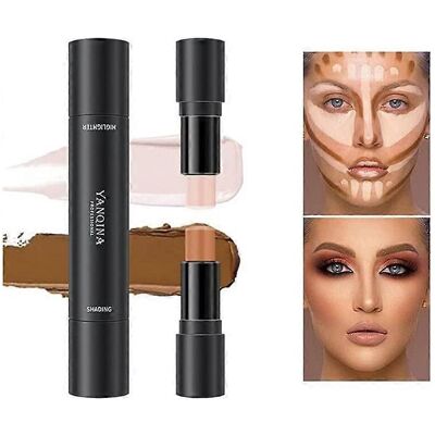 Unbranded (As show, One size) 2 in 1 Contour Stick, Highlighter Stick, Dual Headed Contour Unbranded (As show, One size) 2 in 1 Contour Stick, Highlighter Stick, Dual Headed Contour