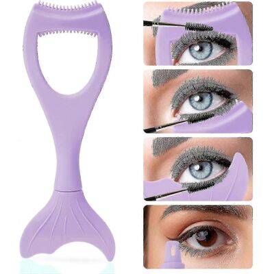 Unbranded (Purple) 3 in 1 Silicone Eyelash Applicator, Eye Mascara Shield, Reusable Makeup Unbranded (Purple) 3 in 1 Silicone Eyelash Applicator, Eye Mascara Shield, Reusable Makeup