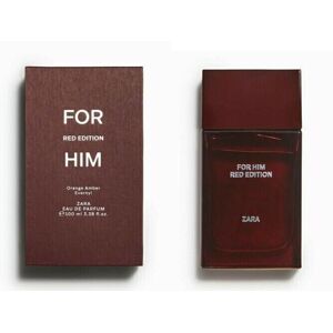 Zara For Him Red Edition EDT 100ml - Oriental Fragrance with Orange, Amber & Eve Zara For Him Red Edition EDT 100ml - Oriental Fragrance with Orange, Amber & Eve