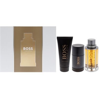 Boss The Scent by Hugo Boss for Men - 3 Pc Gift Set 3.3oz EDT Spray, 3.3oz Showe Boss The Scent by Hugo Boss for Men - 3 Pc Gift Set 3.3oz EDT Spray, 3.3oz Showe