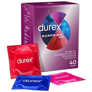 Durex Surprise Me Variety Condoms Pack of 40 Durex Surprise Me Variety Condoms Pack of 40