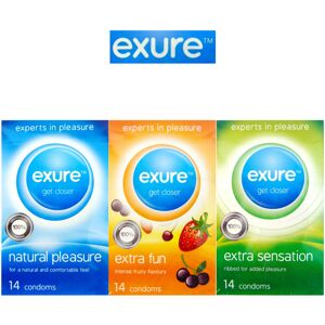 Taurus-Web-Tech 42x Exure CONDOMS NATURAL RIBBED FLAVOURED PLEASURE FUN Discreet Pack Taurus-Web-Tech 42x Exure CONDOMS NATURAL RIBBED FLAVOURED PLEASURE FUN Discreet Pack