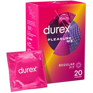 Durex Pleasure Me Condoms Ribbed & Dotted Regular Fit 20s Durex Pleasure Me Condoms Ribbed & Dotted Regular Fit 20s