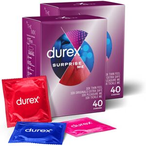 Durex Surprise Me Condoms 40 Pack x 2 (80 Condoms) Durex Surprise Me Condoms 40 Pack x 2 (80 Condoms)
